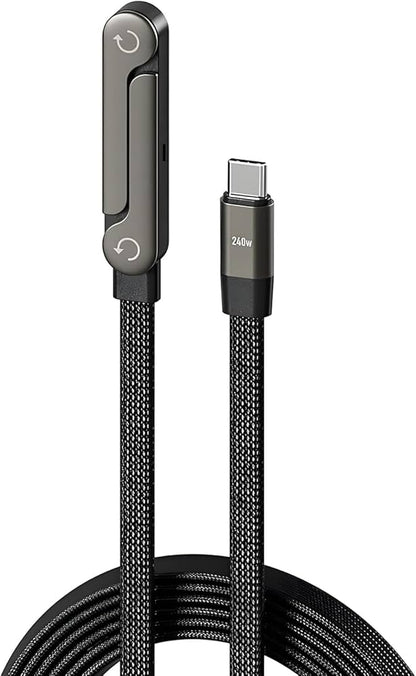 ⚡🔋 Câble USB-C Magnétique Rotatif 240W 🔋⚡