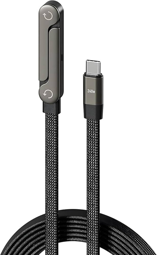 ⚡🔋 Câble USB-C Magnétique Rotatif 240W 🔋⚡